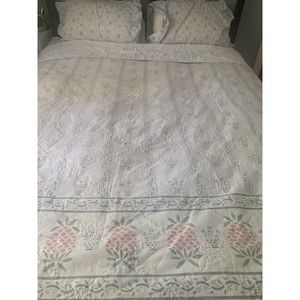VINTAGE Canon PINEAPPLE STENCIL Bedspread Coverlet Comforter size Full/Queen